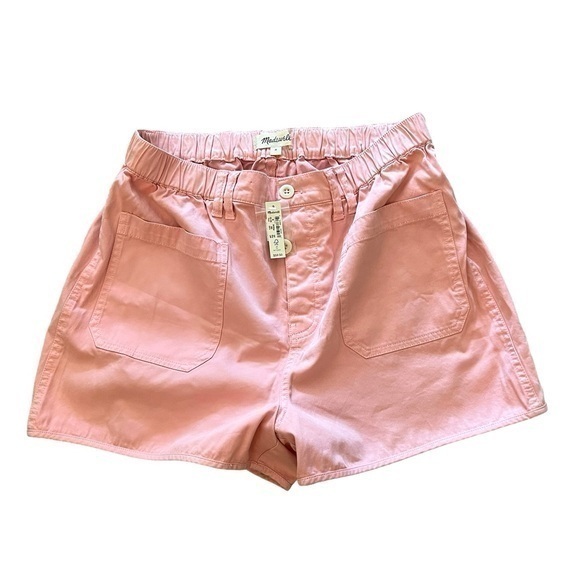 Madewell Pants - NWT Madewell Pink Elastic & Button Fly High Rise 4-Pocket 3” Shorts NA162